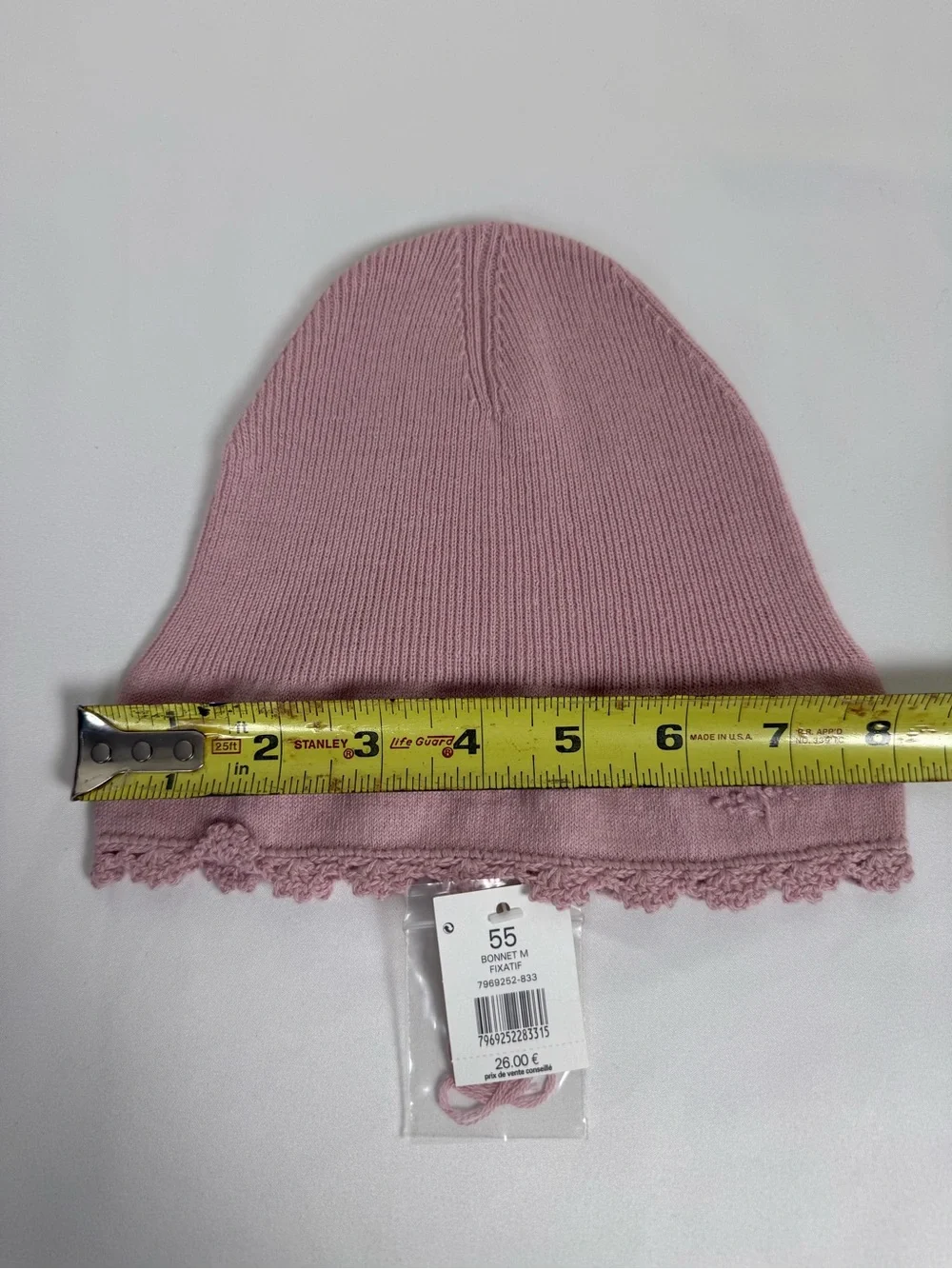 Baby Pink Lace Bonnet 👶✨ Classic & Elegant – Jacadi Paris